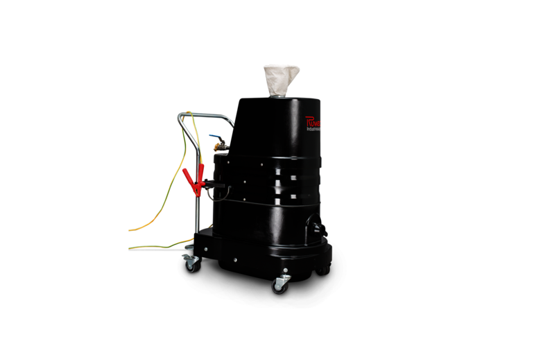 Ruwac aspirator industrial R01 P cu acționare cu aer comprimat.