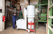 Ruwac aspirator industrial DA5150 aspiră produsele sablate la compania portuară din Bremen.